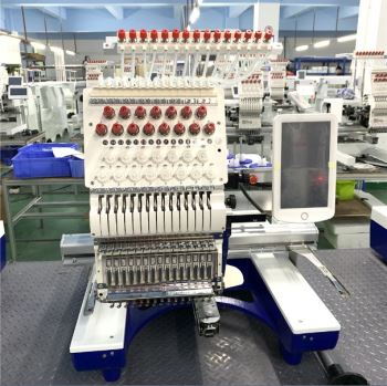 Esay Beroperasi Automatik Berkomputer 1 Kepala 15 Jarum 360 * 510 Mm Mesin Sulaman