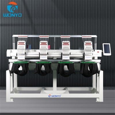 1000RPM Berkelajuan Tinggi 4 Kepala 12 Komputer Needle Tajima Embroidery Mesin Harga 400 * 450 Mm